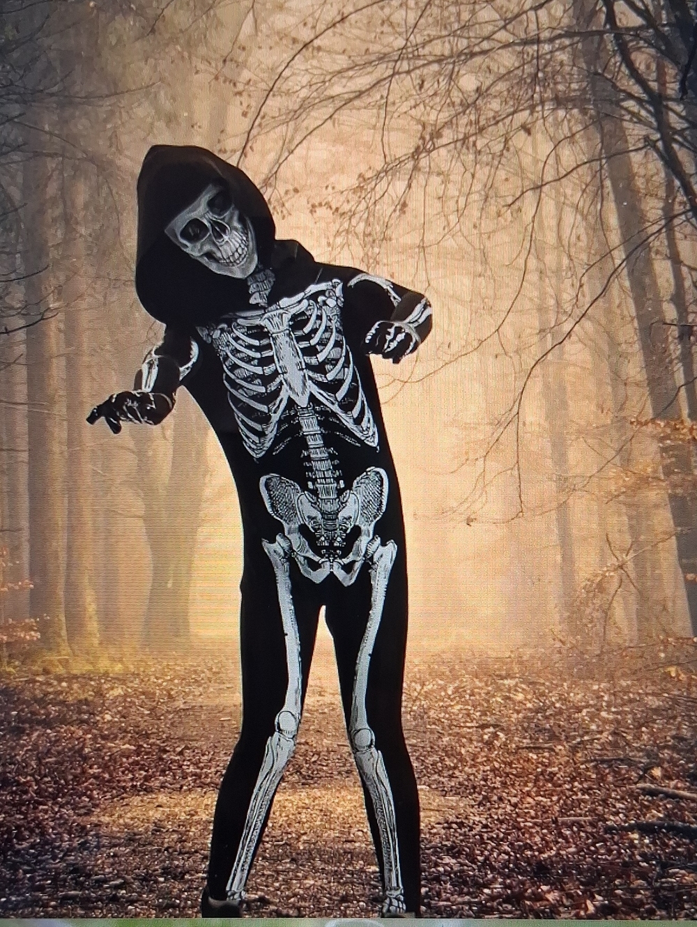3/pc Skeleton Costume